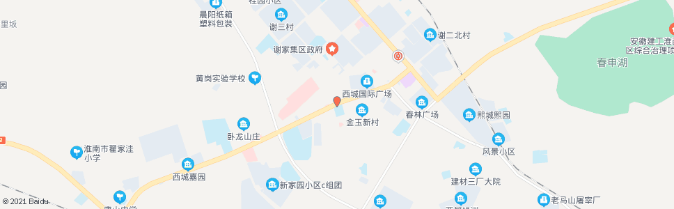 淮南谢二小_公交站地图_淮南公交_妙搜公交查询2024