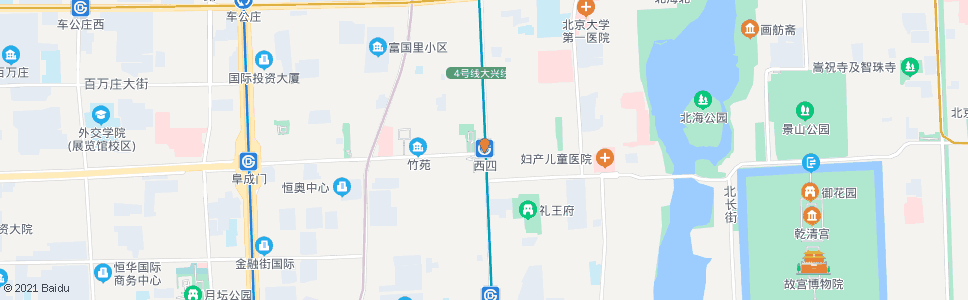 北京西四站_公交站地图_北京公交_妙搜公交查询2024