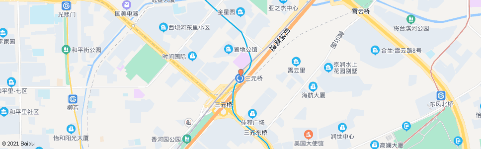 北京三元桥站_公交站地图_北京公交_妙搜公交查询2024