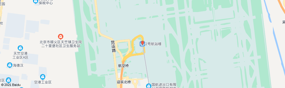 北京二号航站楼站_公交站地图_北京公交_妙搜公交查询2024