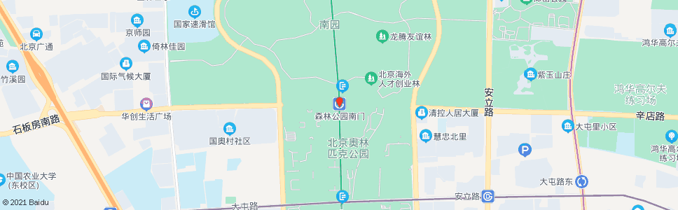 北京森林公园南门站_公交站地图_北京公交_妙搜公交查询2024