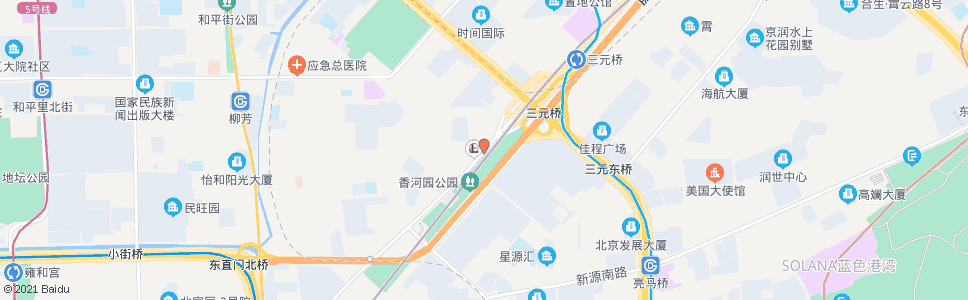 北京三元桥西站_公交站地图_北京公交_妙搜公交查询2024