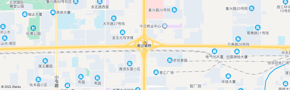北京南沙窝桥(南行)_公交站地图_北京公交_妙搜公交查询2024