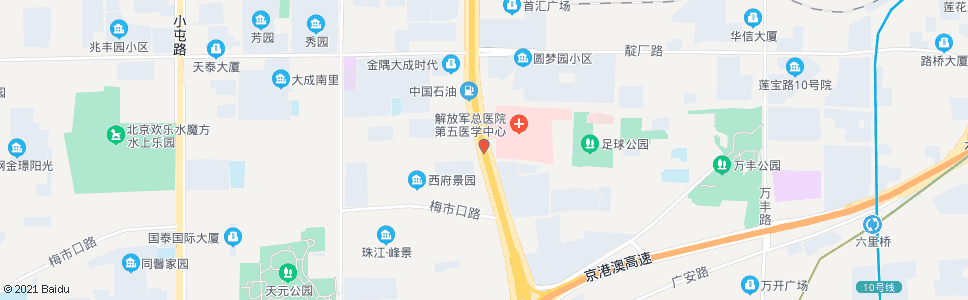 北京岳各庄(南行)_公交站地图_北京公交_妙搜公交查询2024