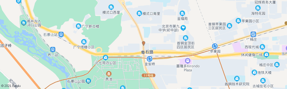 北京金安桥北_公交站地图_北京公交_妙搜公交查询2024