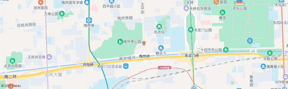 北京陶然桥北_公交站地图_北京公交_妙搜公交查询2024