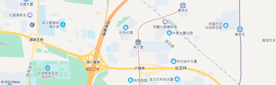 北京来广营_公交站地图_北京公交_妙搜公交查询2024