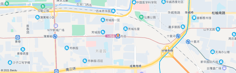北京方庄_公交站地图_北京公交_妙搜公交查询2024