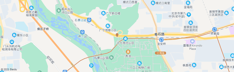 北京首钢小西门_公交站地图_北京公交_妙搜公交查询2024