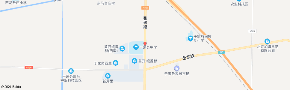 北京于家务村西口_公交站地图_北京公交_妙搜公交查询2024