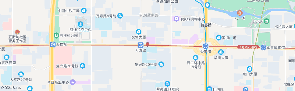 北京万寿路口东_公交站地图_北京公交_妙搜公交查询2024
