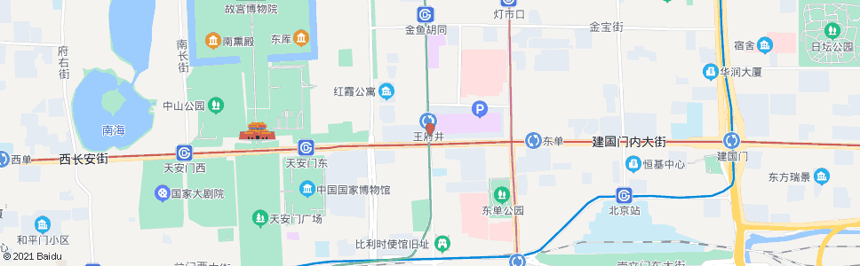 北京王府井_公交站地图_北京公交_妙搜公交查询2024