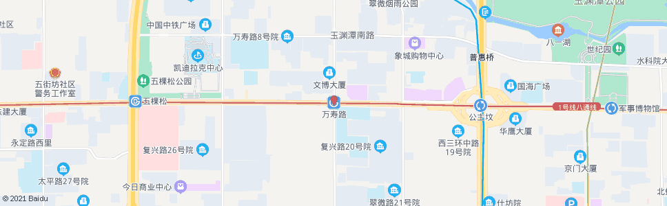 北京万寿路站_公交站地图_北京公交_妙搜公交查询2024