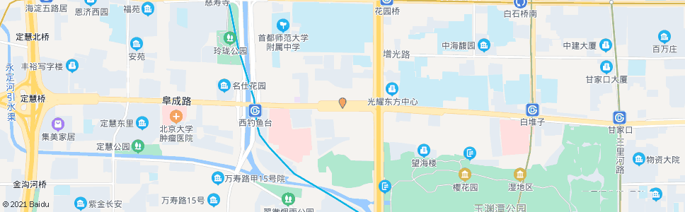 北京航天桥西(西行)_公交站地图_北京公交_妙搜公交查询2024