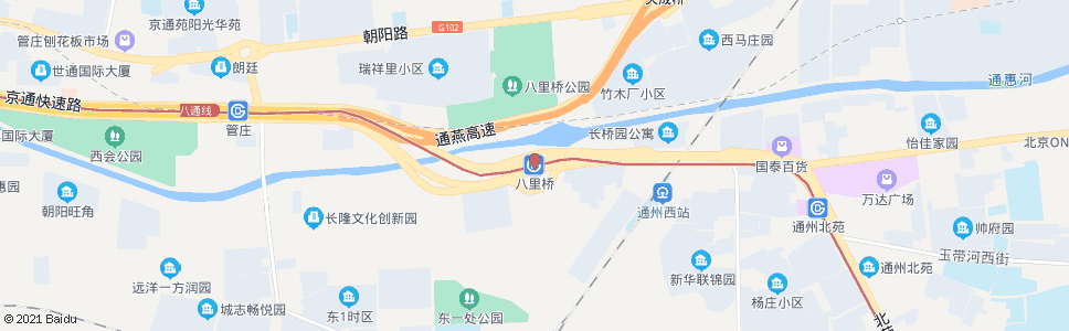 北京八里桥站_公交站地图_北京公交_妙搜公交查询2024