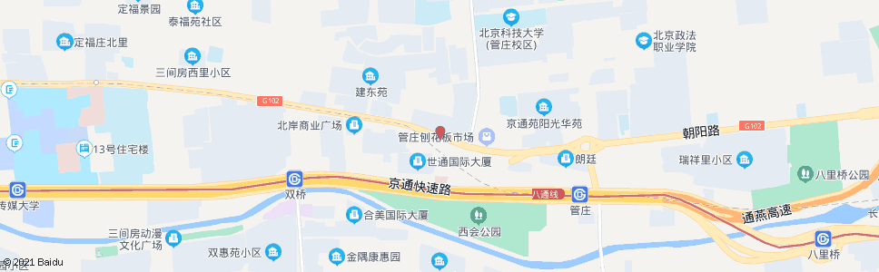 北京管庄_公交站地图_北京公交_妙搜公交查询2024