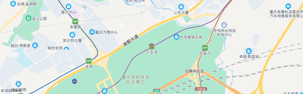 重庆三亚湾市场_公交站地图_重庆公交_妙搜公交查询2024