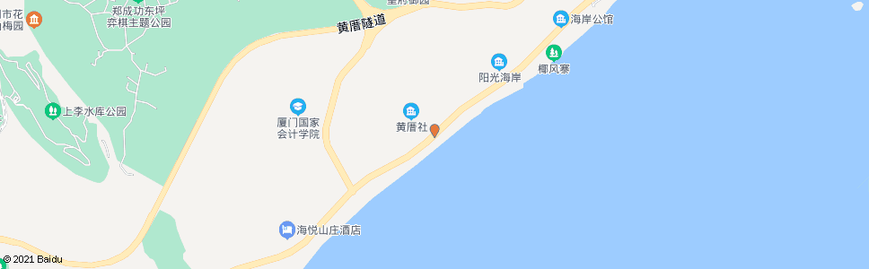 厦门黄厝海滨_公交站地图_厦门公交_妙搜公交查询2024