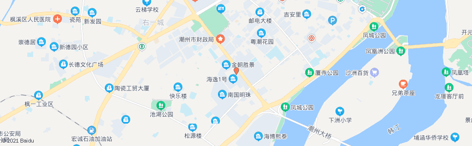 潮州建设大厦_公交站地图_潮州公交_妙搜公交查询2024