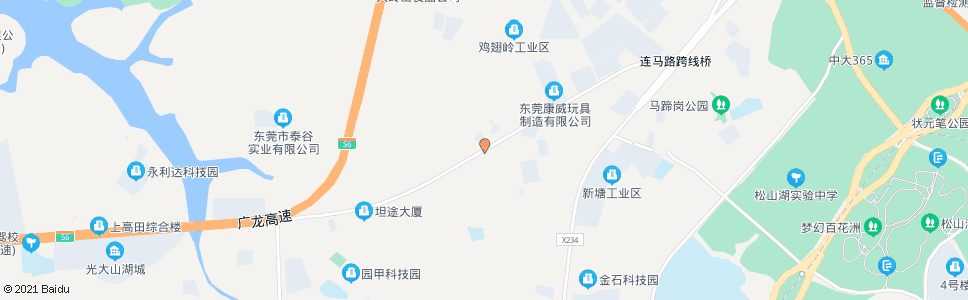 东莞鸡翅岭马连路口_公交站地图_东莞公交_妙搜公交查询2024