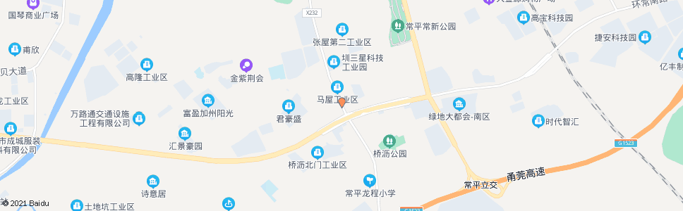 东莞马屋村_公交站地图_东莞公交_妙搜公交查询2024