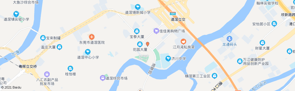 东莞第二综合市场(道滘)_公交站地图_东莞公交_妙搜公交查询2024