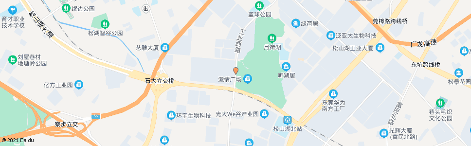 东莞松山湖创意生活城_公交站地图_东莞公交_妙搜公交查询2024