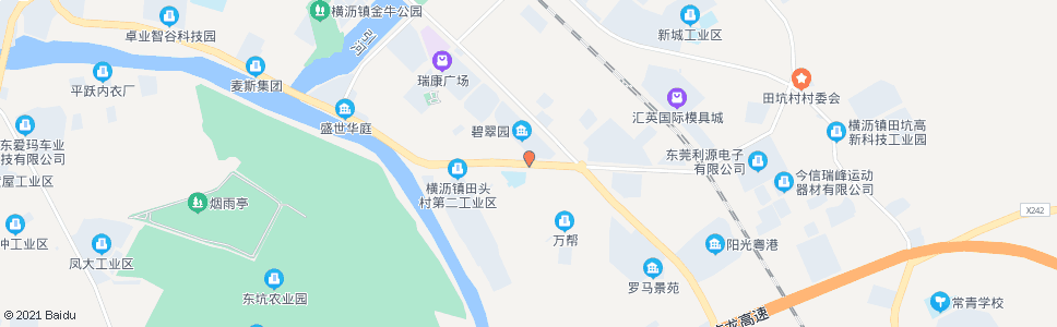 东莞田头村委会_公交站地图_东莞公交_妙搜公交查询2024