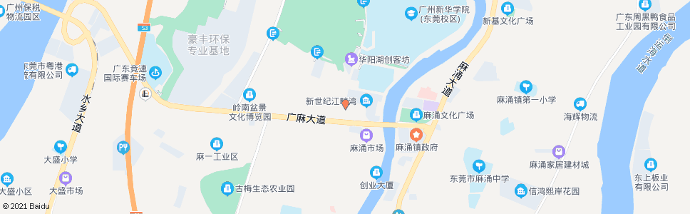 东莞麻涌市场(古梅北路)_公交站地图_东莞公交_妙搜公交查询2024