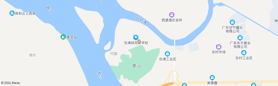 佛山右滩小学_公交站地图_佛山公交_妙搜公交查询2024