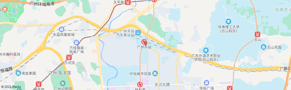广州夏东_公交站地图_广州公交_妙搜公交查询2024