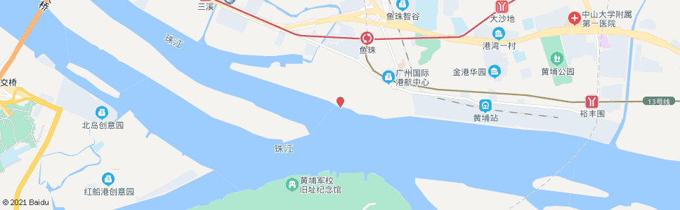 广州鱼珠码头_公交站地图_广州公交_妙搜公交查询2024