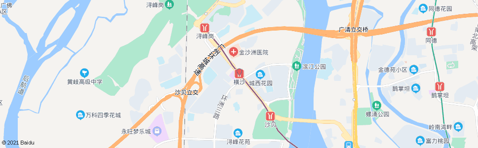 广州横沙站_公交站地图_广州公交_妙搜公交查询2024