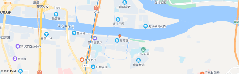 广州星河湾六期_公交站地图_广州公交_妙搜公交查询2024