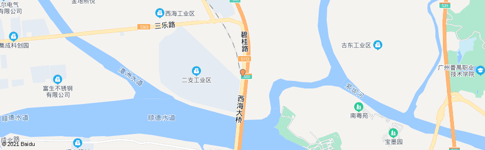 广州西海大桥北_公交站地图_广州公交_妙搜公交查询2024