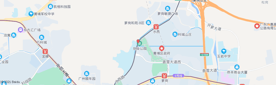 广州创业公园_公交站地图_广州公交_妙搜公交查询2024