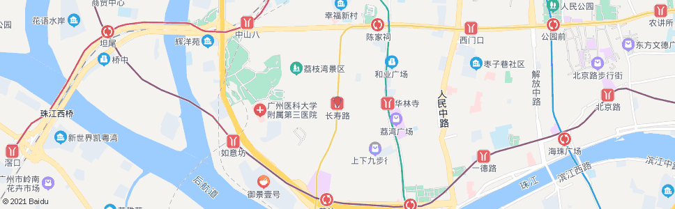 广州长寿路站_公交站地图_广州公交_妙搜公交查询2024
