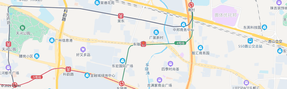 广州BRT车陂_公交站地图_广州公交_妙搜公交查询2024