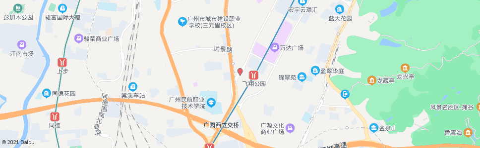 广州云城西路(机场路口)_公交站地图_广州公交_妙搜公交查询2024