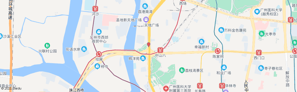 广州珠江桥脚_公交站地图_广州公交_妙搜公交查询2024