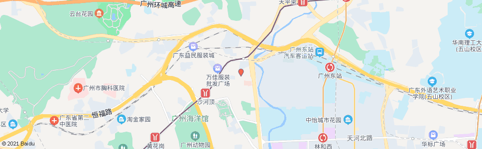 广州沙河大街_公交站地图_广州公交_妙搜公交查询2024