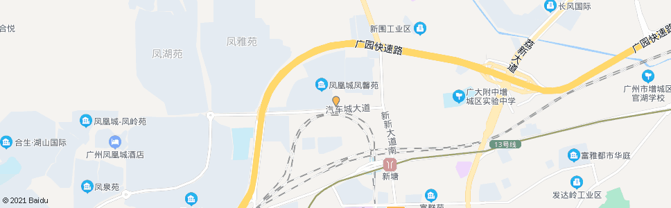 广州凤凰城_公交站地图_广州公交_妙搜公交查询2024