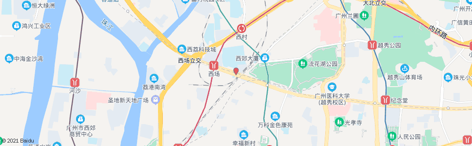 广州西场总站_公交站地图_广州公交_妙搜公交查询2024
