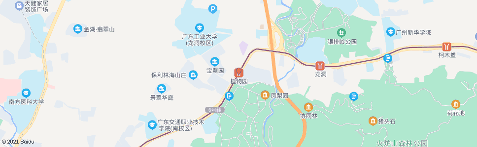 广州植物园_公交站地图_广州公交_妙搜公交查询2024