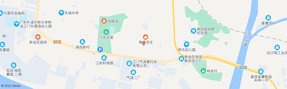 江门天马二村1_公交站地图_江门公交_妙搜公交查询2024