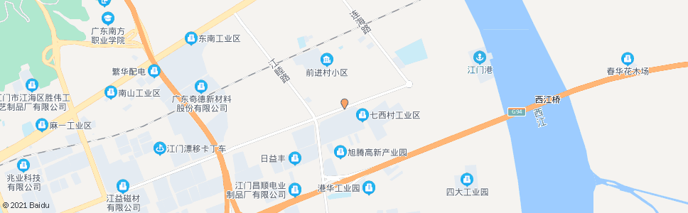 江门七西村(江睦路)_公交站地图_江门公交_妙搜公交查询2024