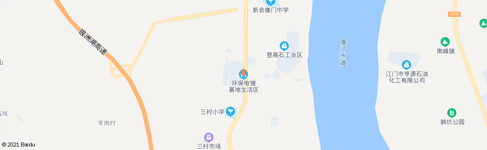 江门崖西电镀基地工业区_公交站地图_江门公交_妙搜公交查询2025