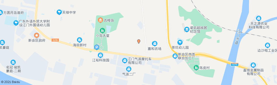 江门天马二村2_公交站地图_江门公交_妙搜公交查询2024