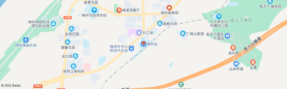 梅州长步段_公交站地图_梅州公交_妙搜公交查询2024