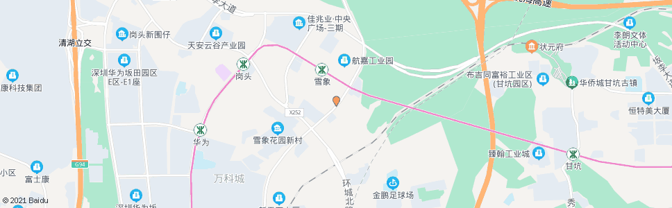 深圳坂田雪象村总站_公交站地图_深圳公交_妙搜公交查询2024